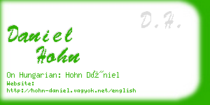 daniel hohn business card